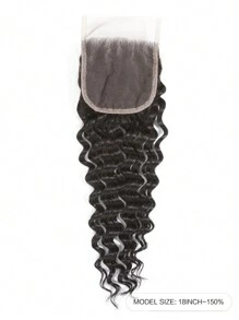 Cierre De Encaje Transparente De 4x4 Ondas Profundas Pelo Humano Remy Con Pelo De Bebé, Para Mujer - S1 - Ver 4