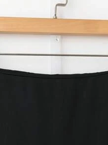 Franclia Women's Elegant Vintage Patchwork Pleated A-Line Black High Waisted Skirt Vacation Outfits Woman - Black and White - View 4