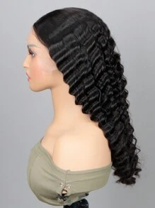 13*4優質頭套人髮深浪卷曲鬆綁式蜂巢網透明蕾絲頭套,200%密度深浪卷曲漸層漂染,帶天然色系 - SNatural - 查看 4