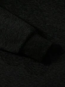 RueChic Cotton Men Solid Thermal Lined Sweatshirt - Black - View 4