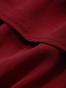 DAZY Women V-Neck Ruffle Trim Midi Dress, Solid Color For Date Night, Valentine's Day, Chinese New Year Elegant Sundress Red Women Dresses Prom Dress Christmas