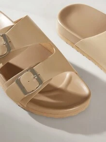 Solecia Sandalias planas de mujer con cordones y punta abierta, color marrón, para primavera/verano