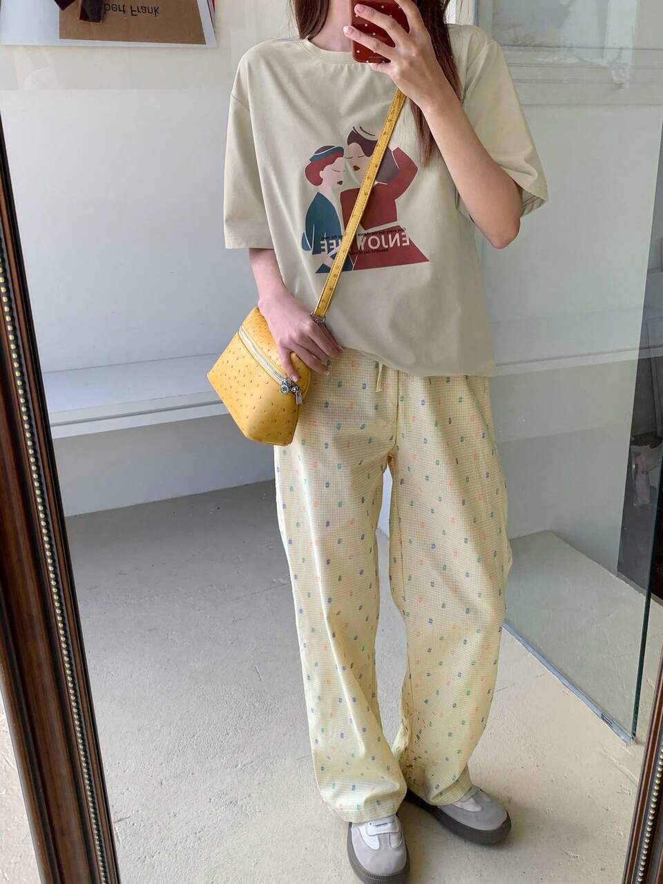 Printed Round Neck Loose Casual Women T-Shirt, Minimalist And Fashion, Suitable For Everyday Wear Graphic Tee