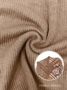 EMERY ROSE 镂空针织落肩开衫、长袖上衣