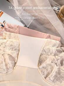 Plus Size Women Lace Patchwork Shaping Shorts