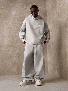 SUMWON Bộ đồ thể thao thể thao Athleisure Bộ đồ thể thao đô thị hiện đại Bộ đồ ngủ hai mảnh thoải mái, đơn giản, phù hợp với phong cách mùa đông thu đông - Xám - Xem 1