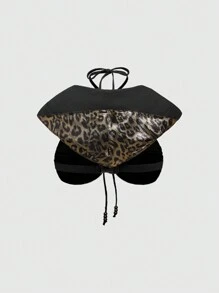 ROMWE Goth 复古 Y2K 别致金属豹纹连帽背心