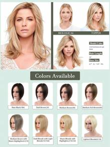 女士用手工製作的瑞士基底假髮帽子,深棕色假髮帽子,真人頭髮女士用假髮帽子,10英寸人類頭髮女士用假髮帽子(深棕色) - S2 - 查看 8