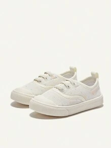 Cozy Pixies 1 双儿童涂鸦网眼系带时尚休闲运动鞋，可爱透气，适合日常穿着（随机图案）