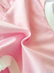 SHEIN Embroidery Heart Pleated Skirt - Pink - View 7