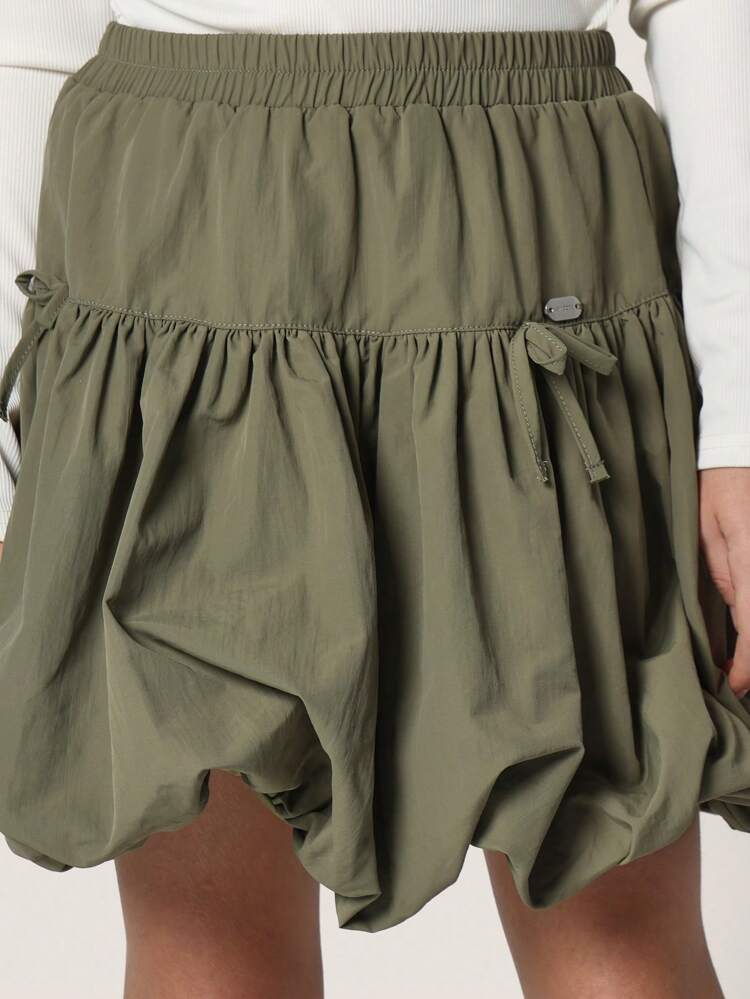 Smooth Mood ♥ Solly Bubble Skirt /追跡付 Bubble Mini Skirt With Elastic Waist|Sumwon