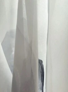 Flouryn Plus Size Notched Neck Printed Asymmetrical Hem Spring Summer Casual Shirt