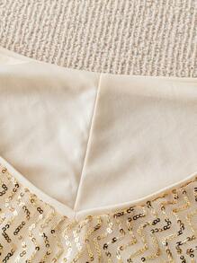 SHEIN Clasi Sukienka damska Plus Size Elegancka z siateczki z cekinami, modna i uniwersalna, odpowiednia na Halloween, Boże Narodzenie, Nowy Rok, Walentynki, Święto Dziękczynienia, imprezę