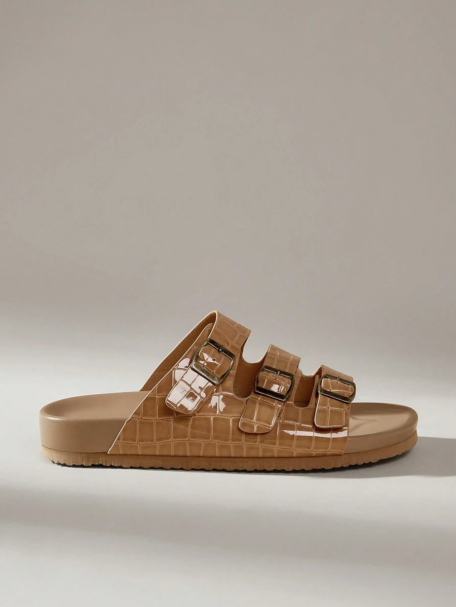 Solecia Women's Fashion Open Toe Tie Up Casual Comfortable Flat Sandals, Suitable For Spring/Summer Vacation Season Spring Shoes Spring Break Easter - Brown - View 1