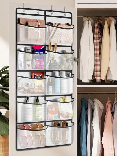 1pc Behind The Door Clutter Storage Hanging Bag, Home Living Room Shoe Storage Storage, Closet Lingerie Clothes Storage Hanging Bag, Hangable Clutter Sorting And Organizing Decorations Autumn Decor Festival Decor Room Decor Home Decor Fall Decor Bedroom Decor