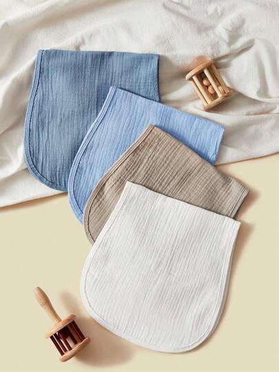 平纹细布拍嗝布 大号洗手巾 适合男孩和女孩，婴儿必需品 超吸水柔软拍嗝布 适合新生儿登记（4 包，20 英寸 X10 英寸）