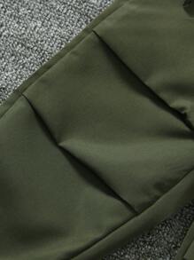 SHEIN 2pcs/Set Toddler Boys' Casual Loose Cargo Pants, Spring/Summer - Multicolor - View 4