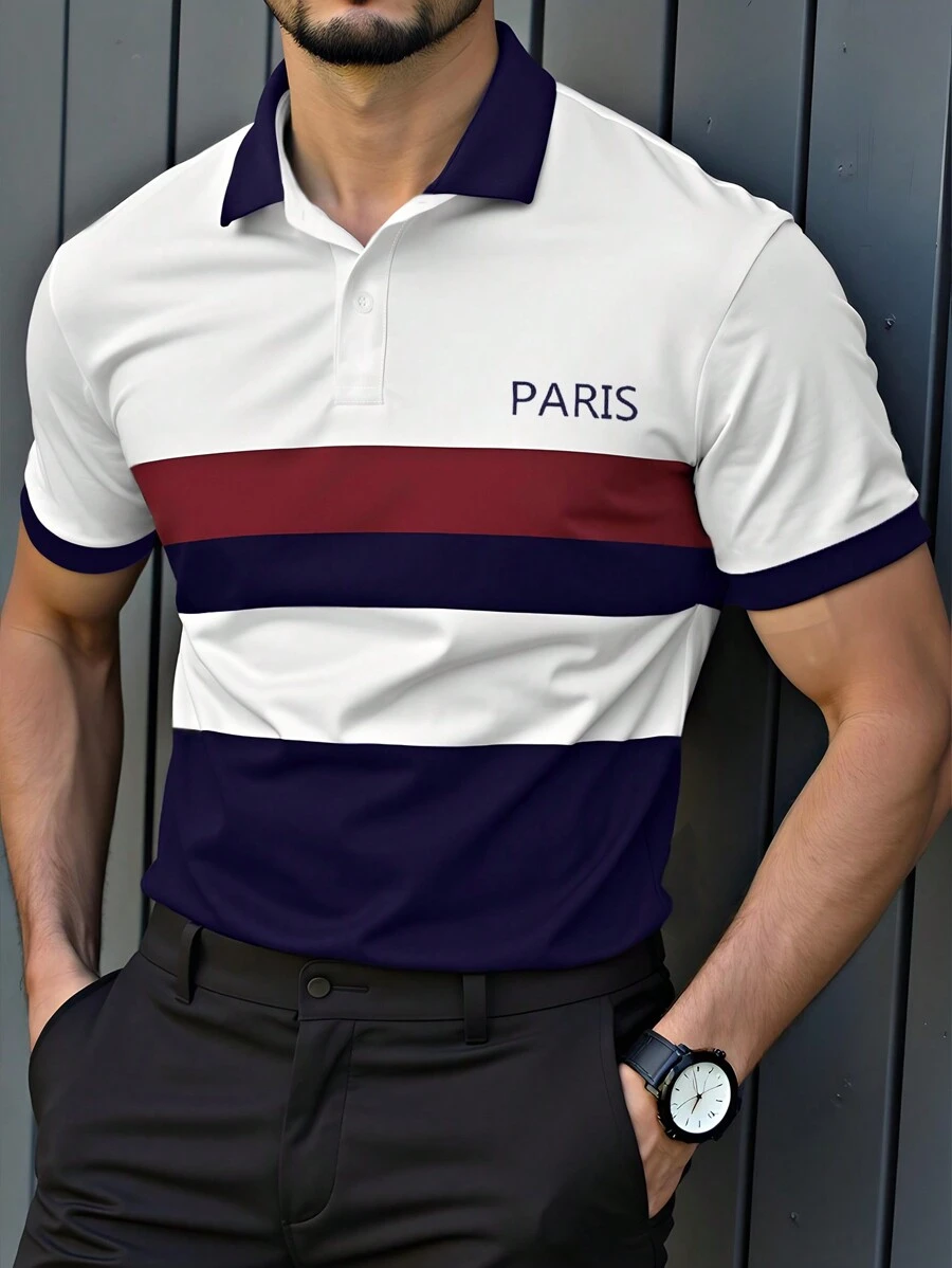 Manfinity Homme Men's Simple Style Casual Daily Wear Polo Shirt - Multicolor - View 1