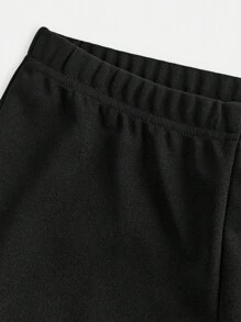 SHEIN Girlism Tween Girls Casual Loose Round Neck Cartoon Flower Pattern Pullover Long Sleeve Sweatshirt And Flared Pants 2 Pieces Outfit Set - Baby Pink - View 5