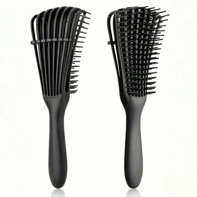 Zazumi 1Pc 24cm Black/Purple, Pink Plastic Ventilated Hair Brush Comb, Anti-Static Hair Comb Suitable For All Hair Types, Personal Care Cleaning Tool, Suitable For Travel, Outdoor, Sports, Office, School, Hair Clips, Hair Accessories, Birthday Gift