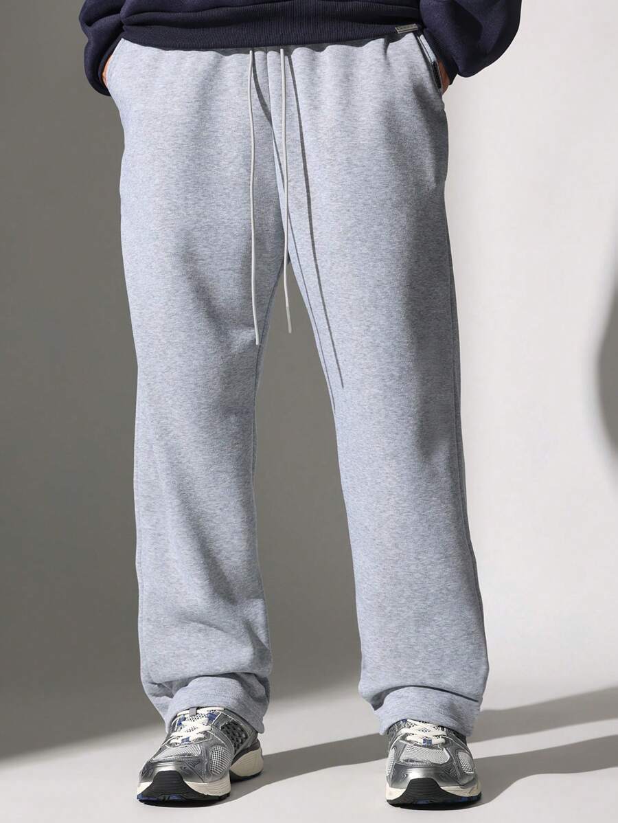 SUMWON Quần nỉ thể thao thoải mái vừa vặn có dây rút lưng thun, bó mắt cá chân, đồ mặc ở nhà, tập luyện, tập thể dục, thể thao, thể hình, mùa thu đông - Màu Xám nhạt - Xem 1