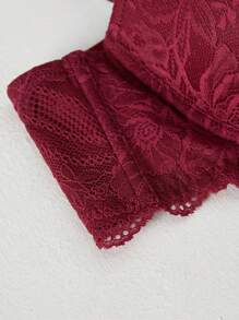 2pcs Plus Size Women Lace Comfortable Bra Set