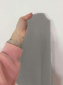 Flirla Đầm len Maxi hở lưng trang trí nơ gợi cảm cho quần áo năm mới - Xám - Xem 7