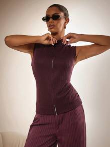 Athîral Cárdigan de suéter con cremallera metálica, cómodo y versátil para mujer