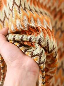 SHEIN Frenchy Maglietta casual e ampia con girocollo, in stile colorblock e lavorazione a uncinetto, adatta per taglie forti e vacanze - Multicolore - Visualizzare 2