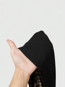 ROMWE Goth 复古 Y2K 别致金属豹纹连帽背心