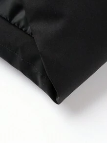 Manfinity EMRG 男士休闲彩色块字母印花连帽棉衣，冬季，男士冬季外套，彩色块加绒保暖冬季外套