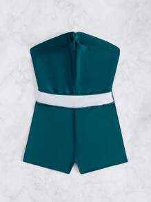 Swim Lushoire 女士纯色简约沙滩裤，适合日常穿着夏季 - 水鴨藍 - 查看 8