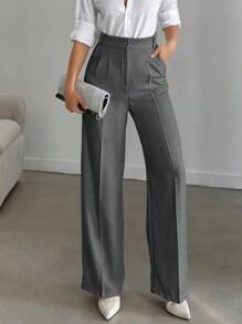 EURMUSE 實色西裝褲,斜口袋設計