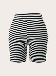 SHEIN LUNE Leggings courts décontractés à encolure en V, tailles plus, en plusieurs couleurs. Style bohème vintage - Multicolore - Voir 9