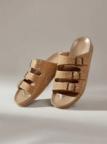 Solecia Women's Fashion Open Toe Tie Up Casual Comfortable Flat Sandals, Suitable For Spring/Summer Vacation Season Spring Shoes Spring Break Easter - Brown - View 2