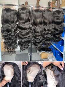 TrueHD 身體波浪紋真正的瑞士hd綁鞋帶人髮假髮與嬰兒頭頭髮預抽13x4綁鞋帶正面假髮網,適用於女性 - SNatural - 查看 7