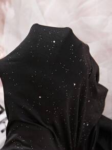 EgrlEra 露背单肩紧身闪光性感派对礼服 - 黑色 - 查看 6