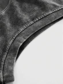 Manfinity EMRG Men's Letter & Figure Print Round Neck Casual Tank Top - Black - View 4