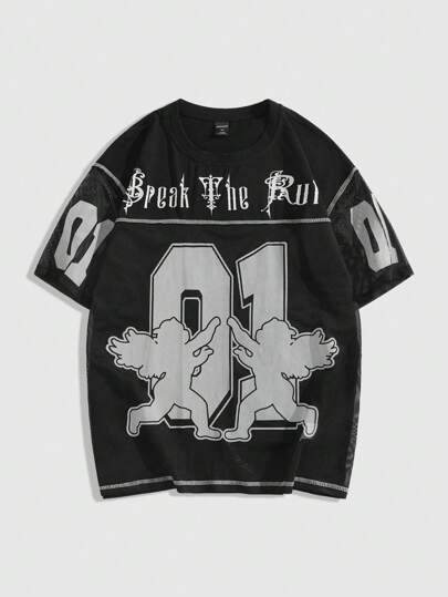 Prep Men's Jersey Graphic Printed Short Sleeve T-Shirt, Casual & Stylish, Everyday Wear