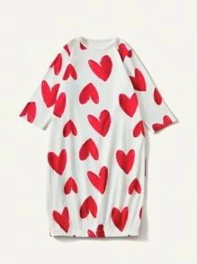Cozy Pixies Set de 5 piezas suave y cómodo para el Día de San Valentín que incluye: 1 gorro, 1 babero, 1 diadema, 1 pieza de calcetines y 1 saco de dormir con diseño de corazón rojo para bebé - Rojo y blanco - Ver 4