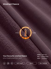 GLOWMODE 羊毛舒适柔软保暖连帽运动衫套头衫带侧袋拇指孔日常休闲全冬