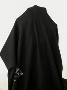 SHEIN Plus Size Women's Rhinestone Butterfly Pattern Leggings