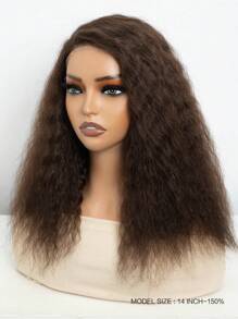 Brown Curly Bob Wig Human Hair Glueless Transparent Lace Front Bob Wig Deep Wave Pre Cut Wear & Go Bob Wig Pre Plucked Short 14 Inch