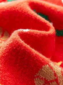 SHEIN Young Boy Casual Letter Pattern Round Neck Raglan Sleeve Long Sleeve Knitted Sweater, Autumn/Winter