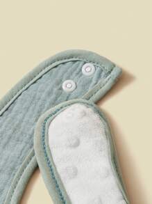 5 件/包 100% 纯棉婴儿 U 型围兜、口水巾、吸水拍嗝巾、恐龙和星星图案，适合男婴 - 彩色 - 查看 6