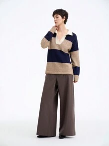 Aalyst 女士休闲简约时尚毛衣，日常穿着针织套头衫，秋冬皆宜