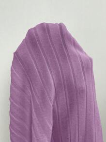 SHEIN LUNE Camiseta sin mangas de talla grande con escote en V y tela suave y cepillada, versátil - Púrpura malva - Ver 7
