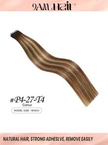 S4/27/T4 Balayge Tape In Hair Extensions 100% Remy Human Hair 12-24inches Straight Seamless Skin Weft Tape Hair Extensions 50g/Pack Tape In Hair Tape Ins Hair Extensions - S4/27 - View 3