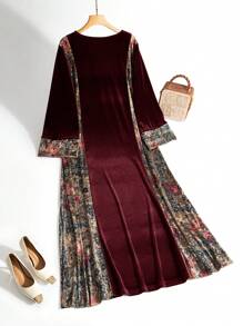Lacomfia Women's Casual Simplistic Arabian Style Dress, Suitable For Daily Wear,Modest