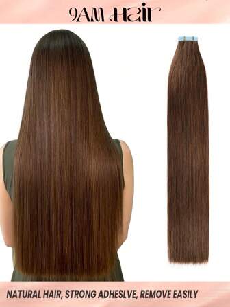 Extensions de cheveux à bande 100% cheveux humains Remy de 12 à 24 pouces, droits, tissage sans couture. Extensions de cheveux à bande de 50g/paquet. Extensions de cheveux à bande, extensions de cheveux à bande